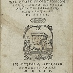 Fiorentino, Giovanni. Il Pecorone / di ser Giouanni Fiorentino ; nel quale si contengono cinq uanta nouelle antiche, belle d'inuentione et di stile. Venice: Appresso Domenico Farri, 1565.