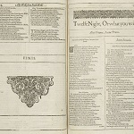 Shakespeare, William. Twelfe Night, Or what you will. In Mr. William Shakespeares comedies, histories, & tragedies: published according to the true originall copies. London: Isaac Jaggard and Edward Blount, 1623.