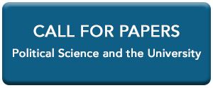 Call for Papers button - Political Science and the University