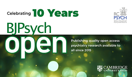 BJPsych Open 10th anniversary