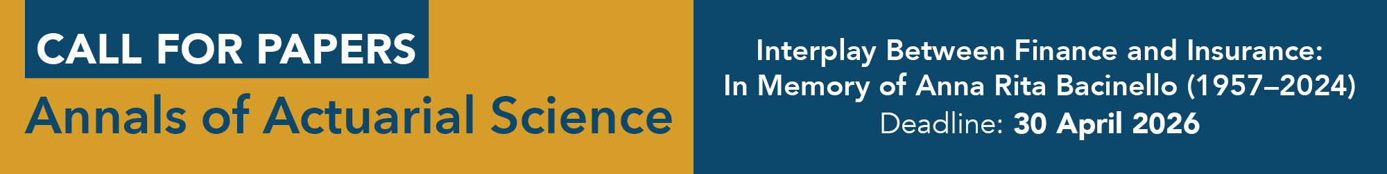 Bacinello CFP Banner: Interplay between Finance and Insurance