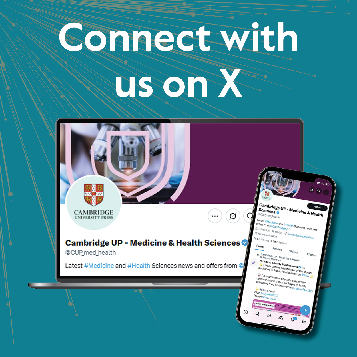 Connect with us on X