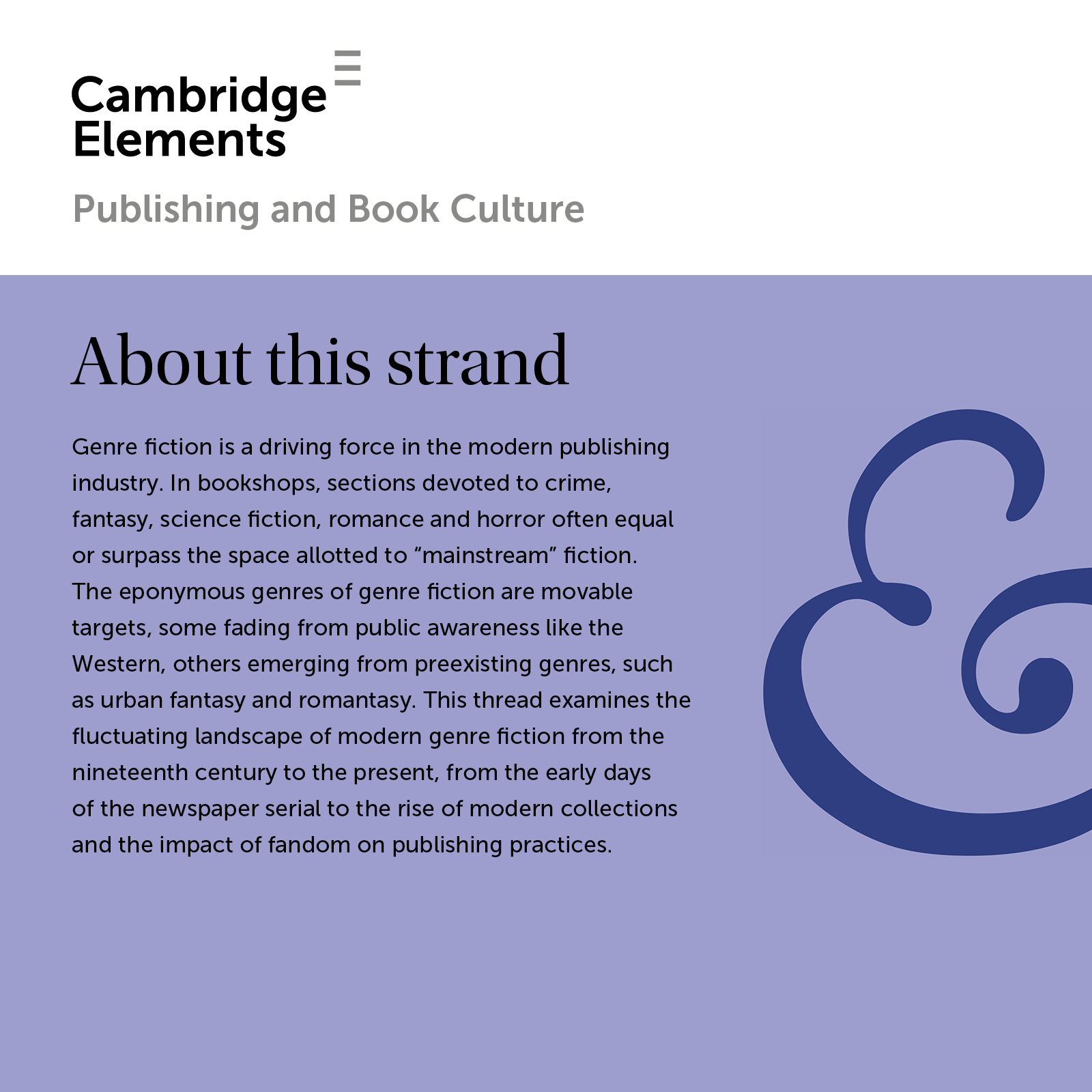 Publishing Genre Fiction Strand