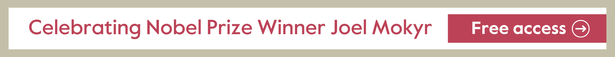 Celebrating Nobel Prize Winner Joel Mokyr